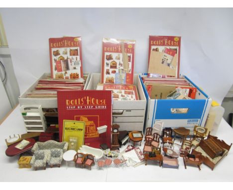 Approximately ninety sealed issues of Del Prado 'Dolls House Step By Step Guide' with dolls house components and furniture ki
