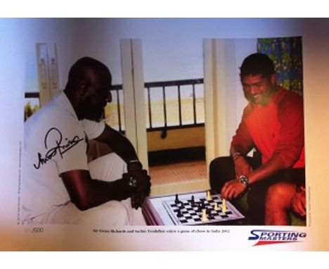 Viv Richards: 560x410mm (approx 16x22 inches) Photoprint on 250gsm stock paper, signed by West Indies cricket legend Sir Vivi