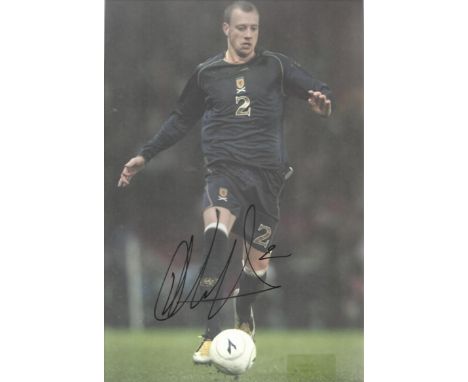 Alan Hutton in Scotland strip signed colour 12x8 photo. Good condition  