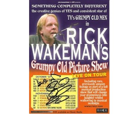 Rik Wakeman signed theatre leaflet. October/November 2007. Good condition  
