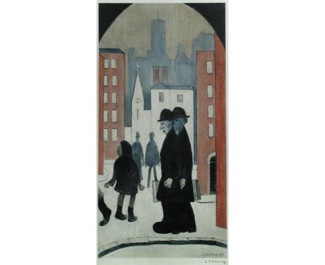 § Laurence Stephen Lowry, RA (British, 1887-1976) Two brothers signed lower right in pencil "L S Lowry" and with FATG blind s