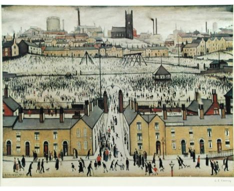 § Laurence Stephen Lowry, RA (British, 1887-1976) Britain at Play signed lower right in pencil "L S Lowry" and with FATG blin