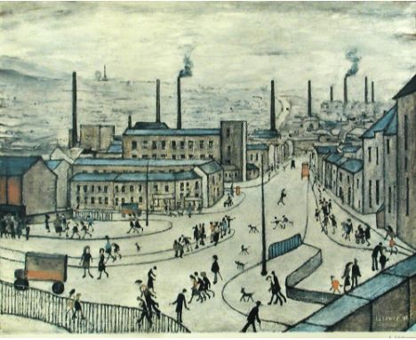 § Laurence Stephen Lowry, RA (British, 1887-1976) Huddersfield signed lower right in pencil "L S Lowry" and with FATG blind s