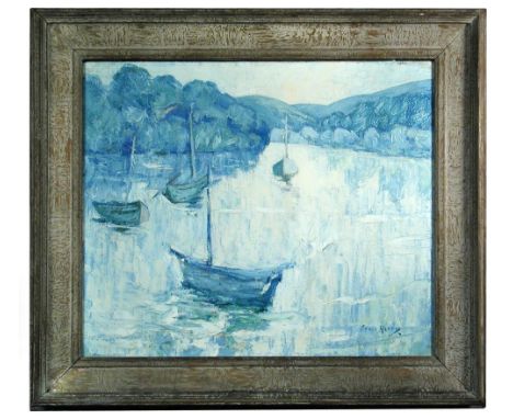 § Grace Henry, HRHA (Scottish, 1868–1953) Sailing boats on an Irish river signed lower right Grace Henry" oil on canvas 49 x 