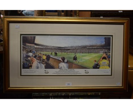 Gary Holmes (20th Century) Pride Park Stadium Derby County Football Club, colour print, signed lower right, and numbered 7/75