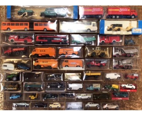 HO scale plastic vehicles for railway, to include Wiking, Herpa, Roco, Eko, all boxed in good condition.
