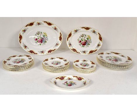 A collection of Royal Albert 'Chatelaine' ceramics to include coffee pot, cups and saucers, tureen, plates etc.