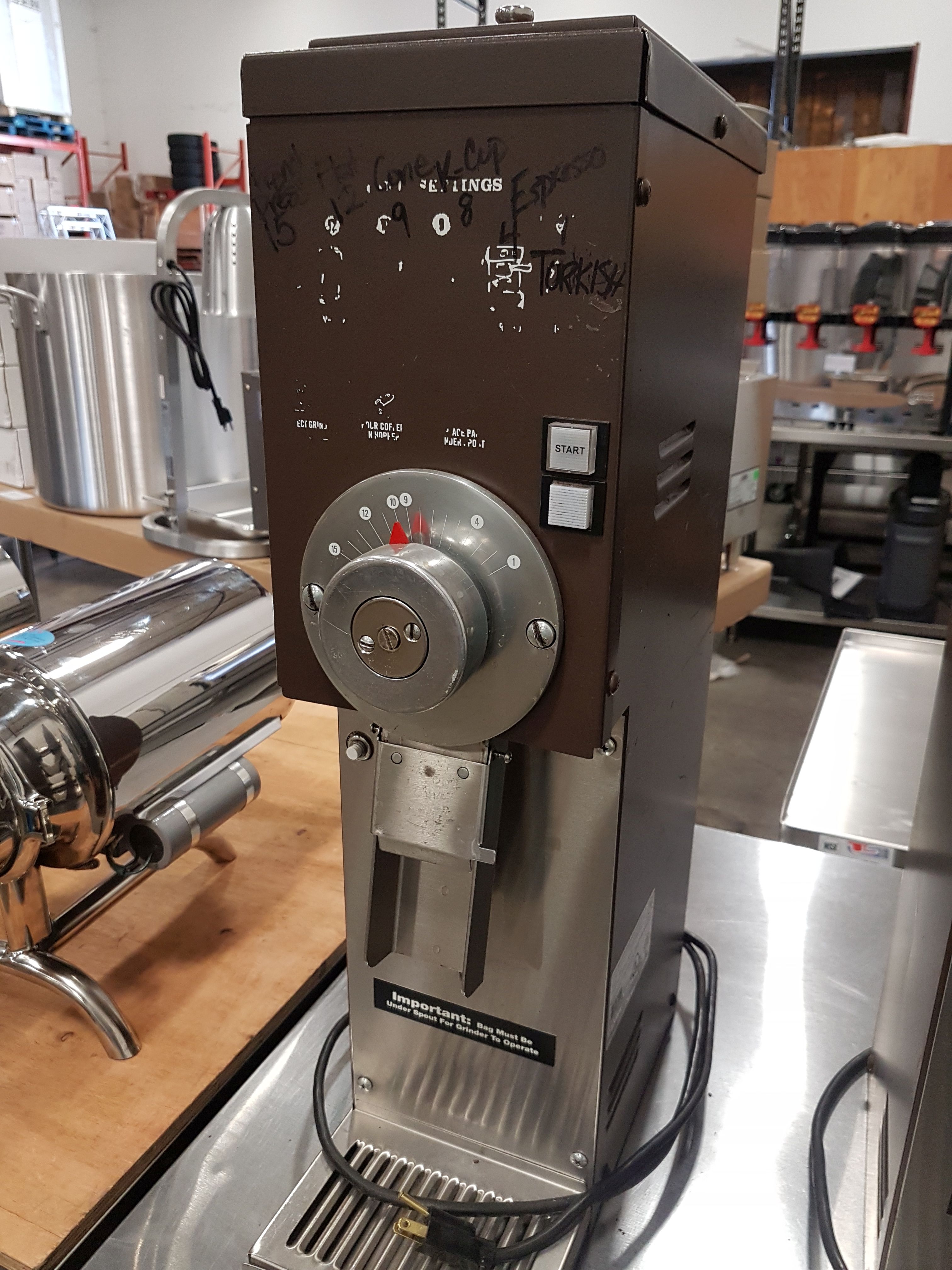 Grindmaster Coffee Grinder Model 890, Notes Tested Working Used