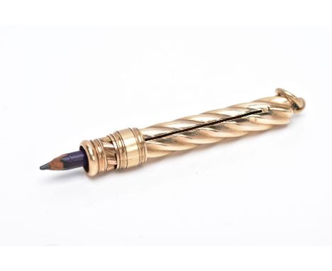 A GOLD PLATED PROPELLING PENCIL, by Sampson and Morden