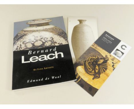 BERNARD LEACH. Bernard Leach: two leaflets &amp; a book. Crafts Council exhibition &amp; events leaflets relating to Bernard 