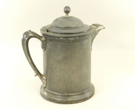 AMERICAN JUG. An American 19th century large jug by Meridan in Britannia metal over enamel. Stamped to the base &amp; Patent 