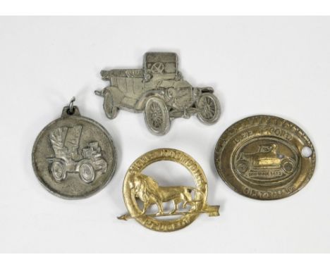 AUTOMOBILE TOKENS ETC.A customer service token advertising Lee Cord 6-ply balloon tyres, two other French motor dealer tokens