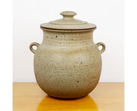 David Lloyd-Jones (1928-1994) large vase and cover with small twin handled, impressed mark to the footrim, 41cm high overall 