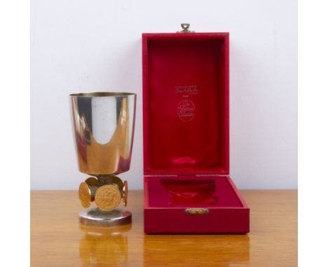 Stuart Devlin (1931-2018) cased silver and silver gilt 'Bristol 600 Goblet', number 337/600, with accompanying certificate of