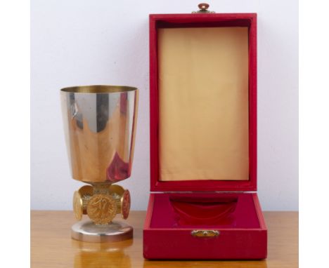 Stuart Devlin (1931-2018) cased silver and silver gilt 'Bristol 600 Goblet', number 336/600, with accompanying certificate of