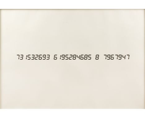 Tatsuo Miyajima (b.1957) 'Life face' three untitled numerical embossed prints, unsigned, 61.5cm x 88.5cm (3)  All with overal