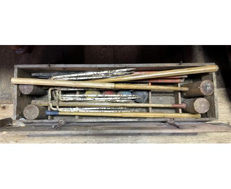 A vintage croquet set 