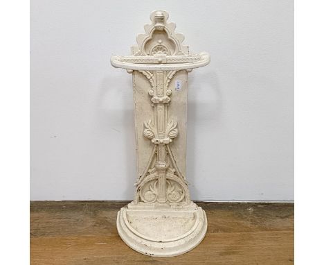 A Victorian style cast metal stick stand, 67 cm high 