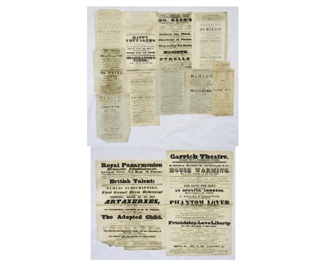 A collection of 19th century theatre posters/playbills, to include large scale examples for the Garrick Theatre and Royal Pan