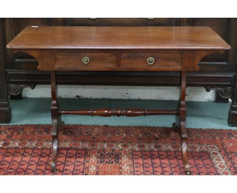 A Victorian mahogany sofa table, 72cm high x 117cm wide x 60cm deep Condition Report:Available upon request