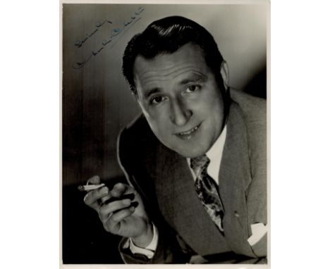 Charlie Chester signed 10x8 inch black and white vintage photo. Good Condition. All autographs come with a Certificate of Aut