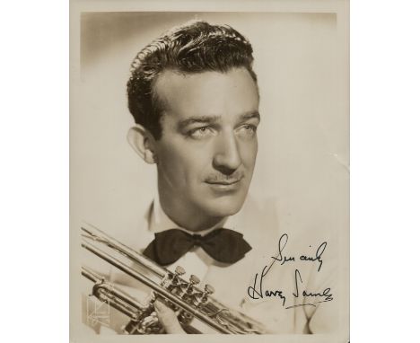 Harry James signed Vintage Black and White Photo 10x8 Inch. Was an American musician who is best known as a trumpet-playing b