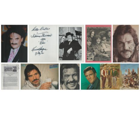 Celebrity/Actor/Band/Music. 10 x Collection of variety Signed Colour Photo's / Black and White Photo/Card. Plus Magazine cut 