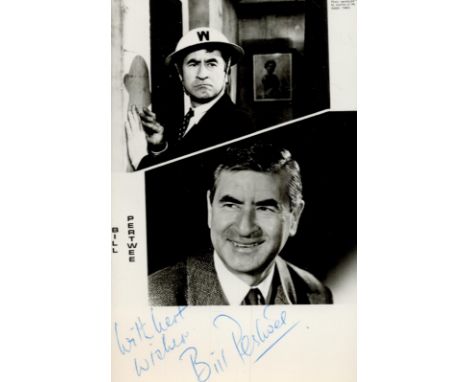 Bill Pertwee signed 6x4 inch black and white Dads Army vintage promo photo. Good Condition. All autographs come with a Certif