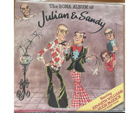 Hugh Paddick Comedy Actor Signed Vintage 1976 Lp Record 'The Bona Album Of Julian And Sandy'. Good Condition. All autographs 