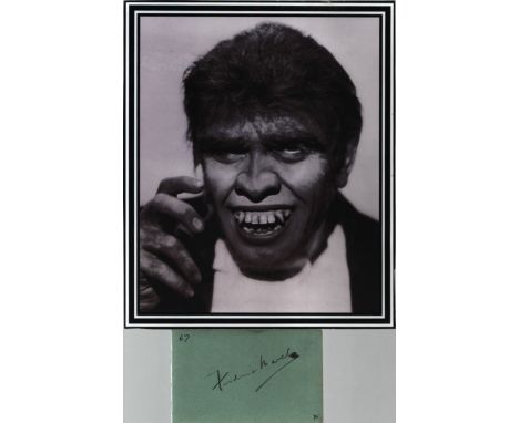 Fredric March Actor Signed Vintage Page With 'Dr Jekyll And Mr Hyde' 8x10 Photo. Good Condition. All autographs come with a C