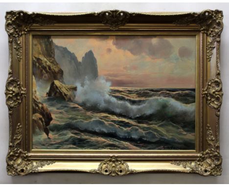 Guido Odierna, signed oil on canvas, Seascape, 47 x 67cm