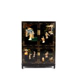 Lacquered furniture with semiprecious stones