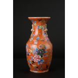Orange bottom vase