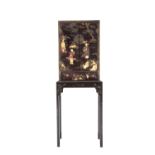 Cabinet with lacquered wooden base
