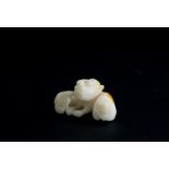 Small jade sculpture "TWO FO DOGS"
