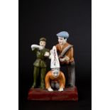 Porcelain group "THE EVIL MASTER"