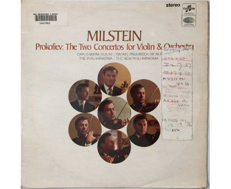 MILSTEIN/GIULINI/DE BURGOS - PROKOFIEV: THE TWO CONCERTOS FOR VIOLIN &amp; ORCHESTRA LP (SAX 5275). An original UK copy of Mi