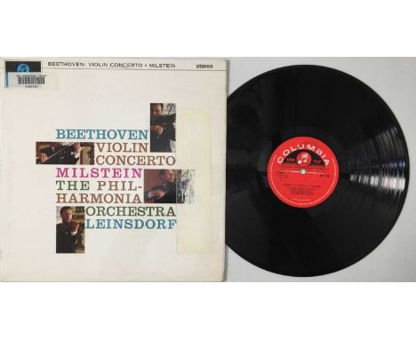 NATHAN MILSTEIN - BEETHOVEN VIOLIN CONCERTO LP (SECOND UK STEREO PRESSING - COLUMBIA SAX 2508). Exceedingly hard to find seco