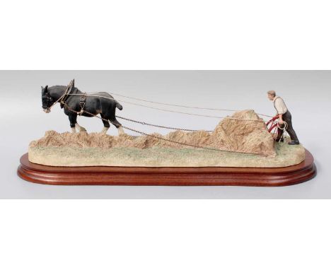 Border Fine Arts 'Clean Sweep' (standard edition), model No. B0591A by Ray Ayres, limited edition 531/950, on wood base, with