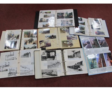 Railway Engine and Train Photos, mid XX Century and later, in black and white, plus colour, British, stations and locations n