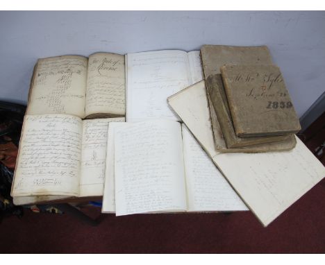 A Small Collection of Late XVIII and XIX Century Childrens Ciphering Books, mainly mathematics and related subjects, all in n