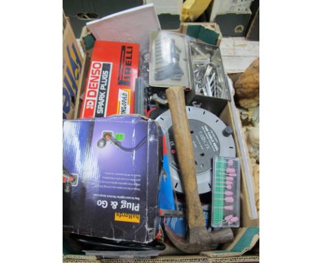 Tools - 10M Cable Reel, saw, socket set, etc:- One Box.