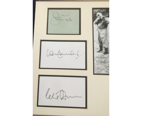 Dads Army multiple signed autograph display. Superb mounted autographs&nbsp; with b/w photo monuted to an overall size of app