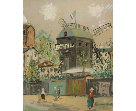 AFTER MAURICE UTRILLO (1883-1955) "Moulin de la Galette", pochoir lithograph, limited edition No'd. 14/20, bears printed sign