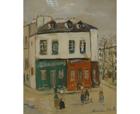 AFTER MAURICE UTRILLO (1883-1955) "Blanchisserie de la Bastille", pochoir lithograph, limited edition No'd. 20/20 with printe