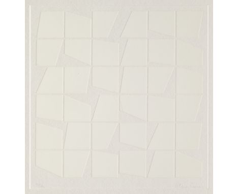 Geometrische Abstraktion Portfolio von 6 Relief-Serigraphien. Je auf Velinkarton. BlattmaÃŸe je 46,8 x 33,4 cm. Je signiert b