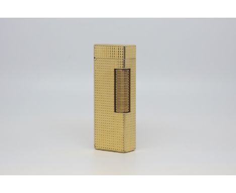 Dunhill lighter, gold plated, with original box and papers