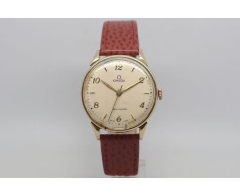Gentlemen's oversized 18ct Gold Omega watch, circa 1950s,  cream dial signed omega with gold hands and sweeping centre second
