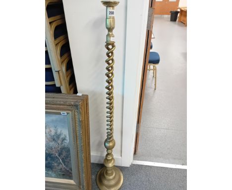 EDWARDIAN BRASS CANDLESTICK 46" HIGH