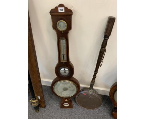 MAHOGANY CASE BANJO BAROMETER BY L MONASTERY DARLINGTON